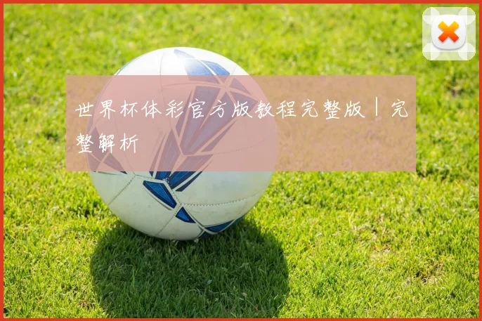世界杯体彩官方版教程完整版｜完整解析